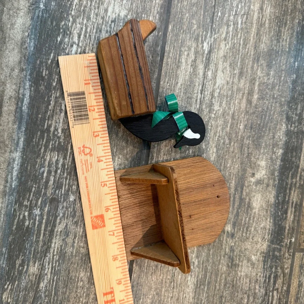 Vintage Cottagecore Goose Wood Mini Wall Shelf Handmade Folk Art Country‎ Decor